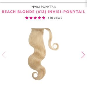 Ponytail extension blonde glam seamless